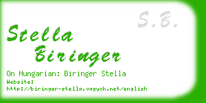 stella biringer business card